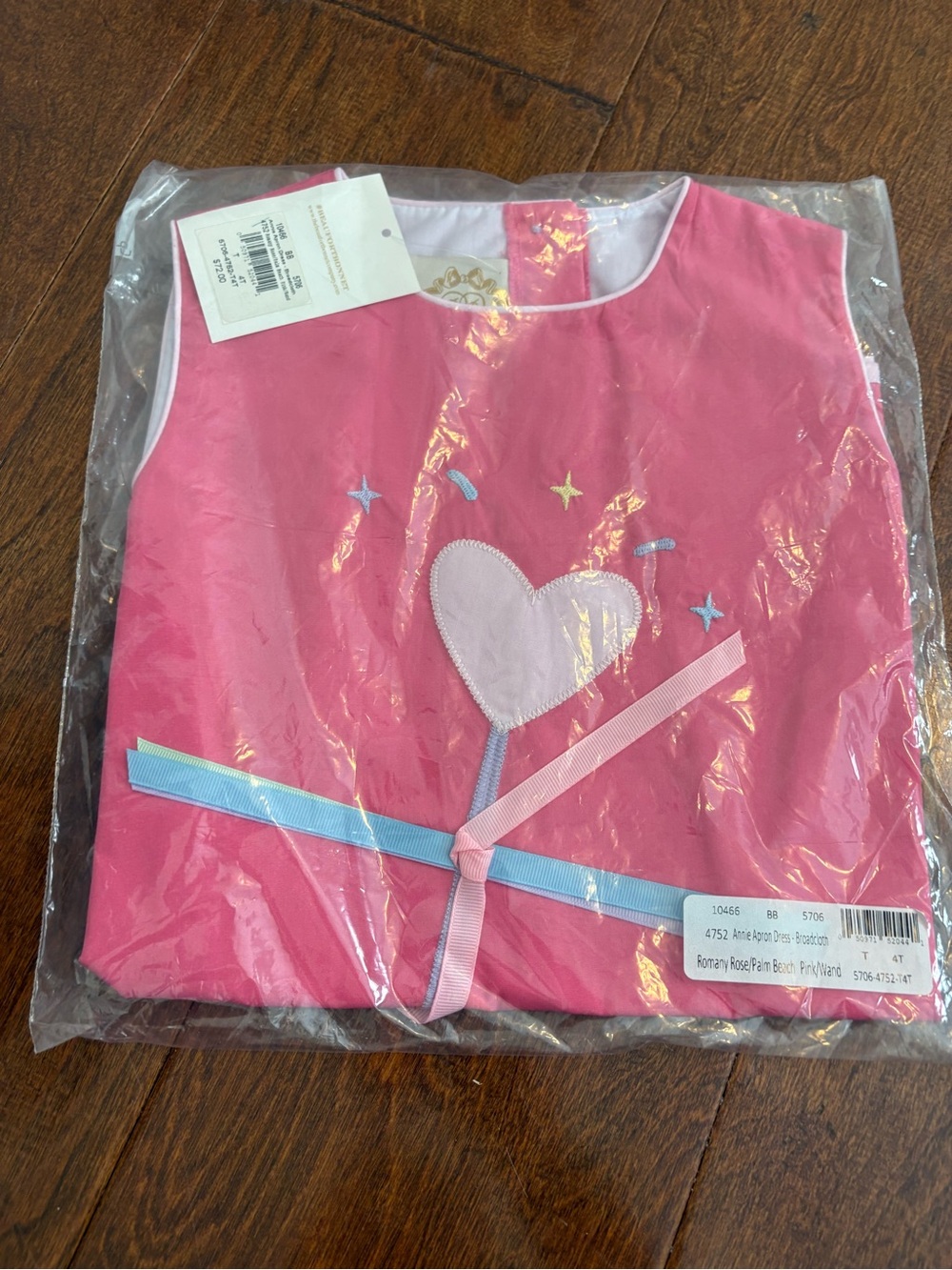 The Beaufort Bonnet Company Pink Heart Trim Girls Dress